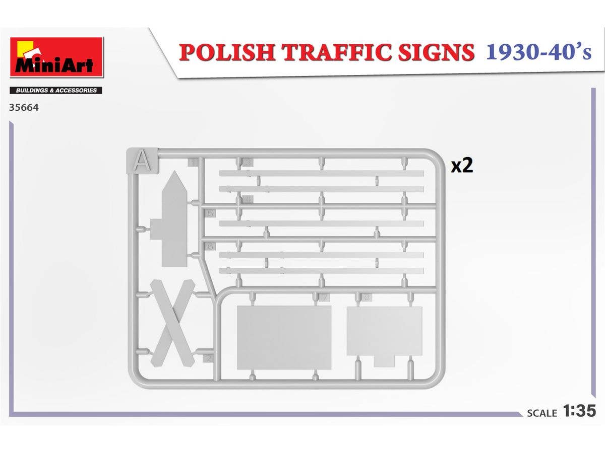 MiniArt 1/35 Polish Traffic Signs 1930-40s Figures | 5905090346302