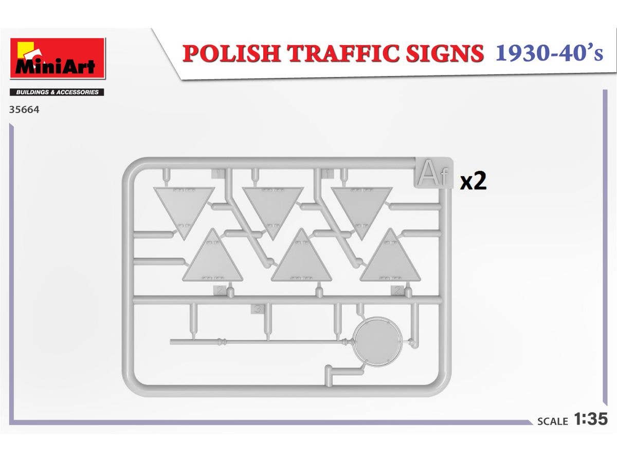 MiniArt 1/35 Polish Traffic Signs 1930-40s Figures | 5905090346302
