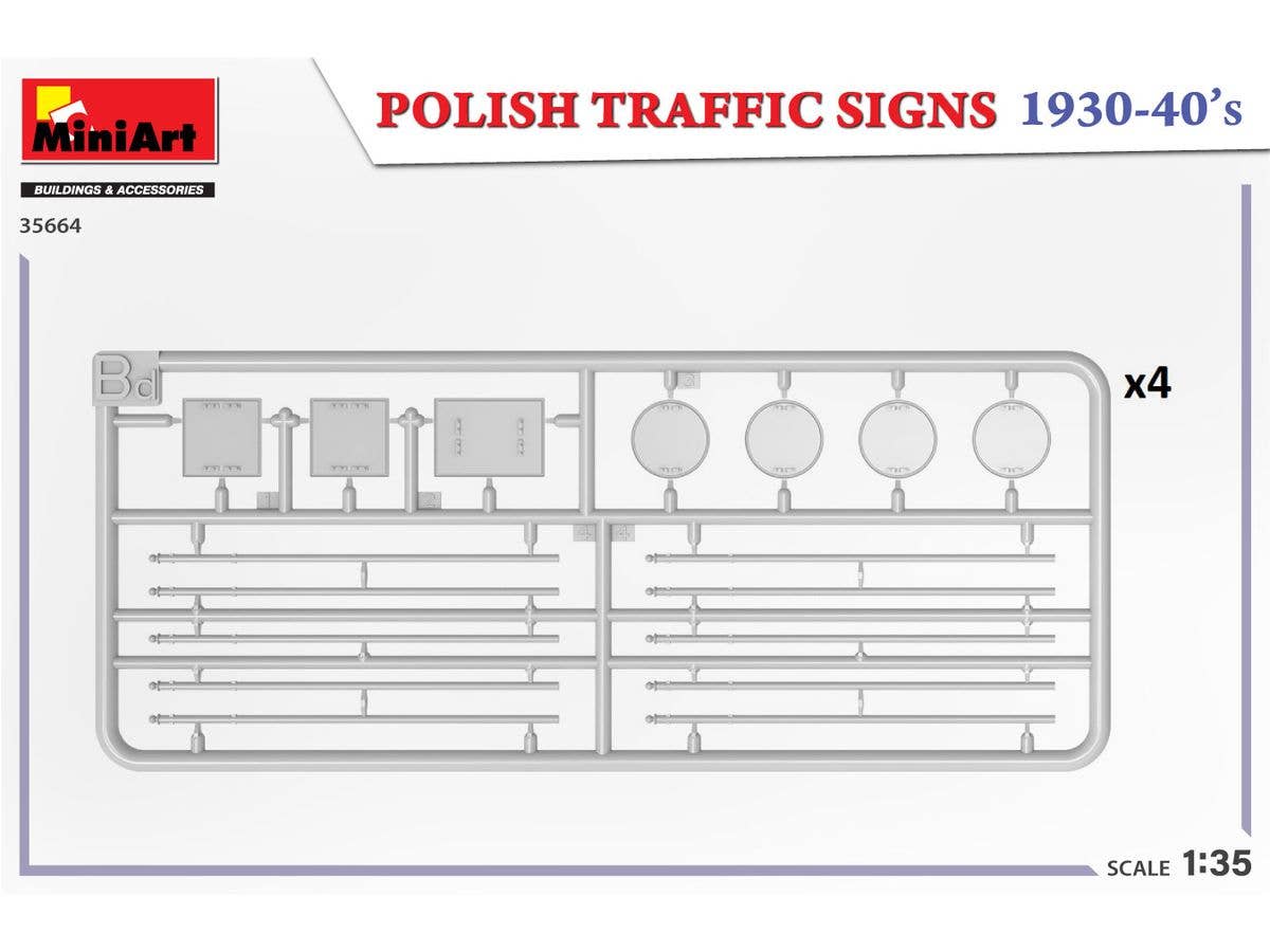 MiniArt 1/35 Polish Traffic Signs 1930-40s Figures | 5905090346302