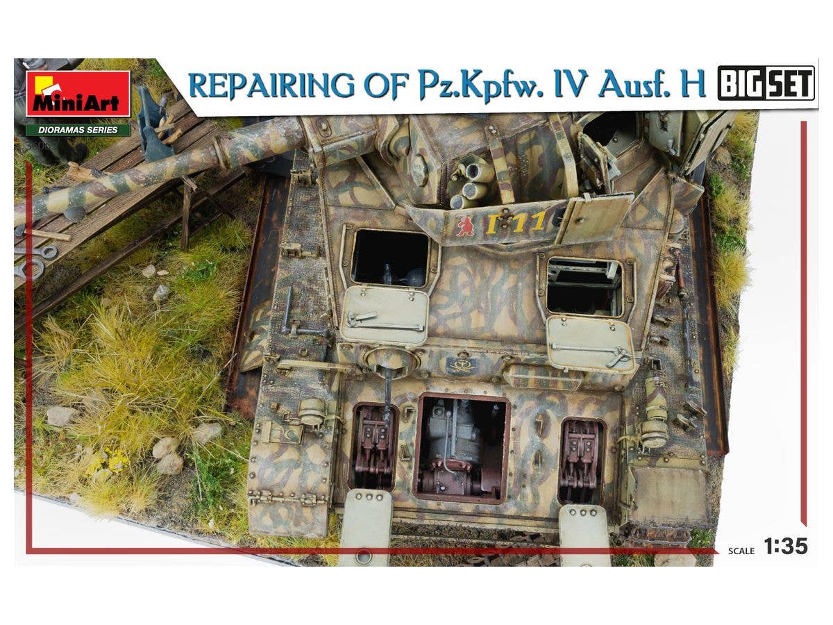 MiniArt 1/35 Repairing Of Pz.Kpfw. IV Ausf. H. Big Set | 4820183314345