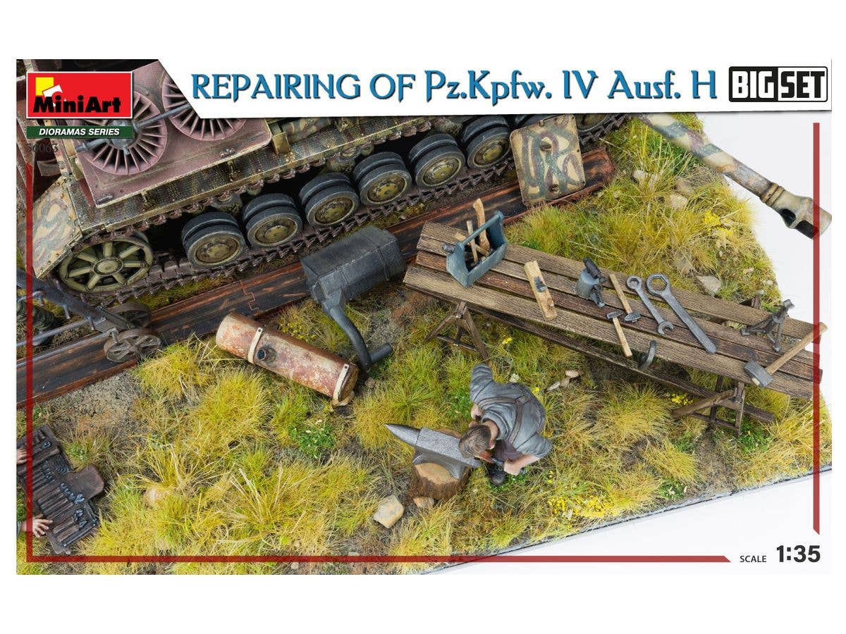 MiniArt 1/35 Repairing Of Pz.Kpfw. IV Ausf. H. Big Set | 4820183314345
