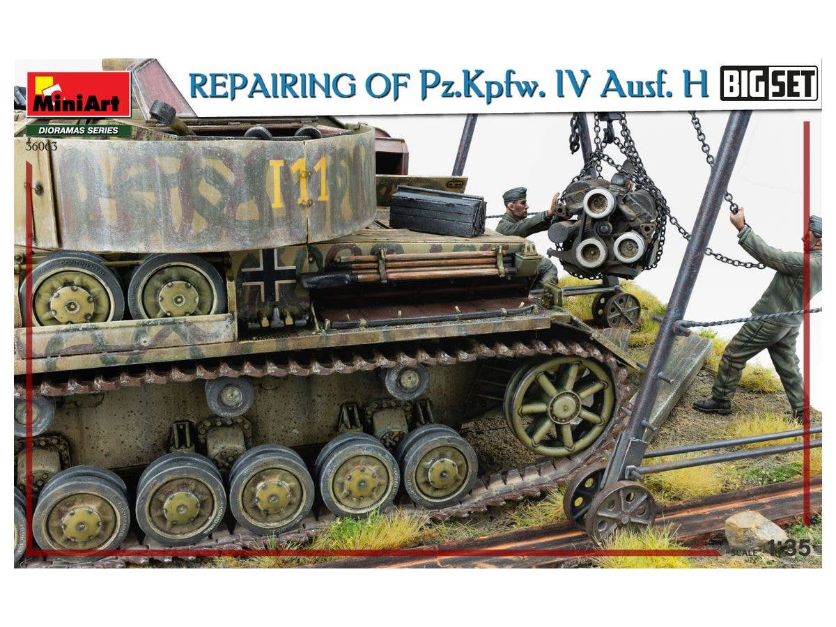 MiniArt 1/35 Repairing Of Pz.Kpfw. IV Ausf. H. Big Set | 4820183314345
