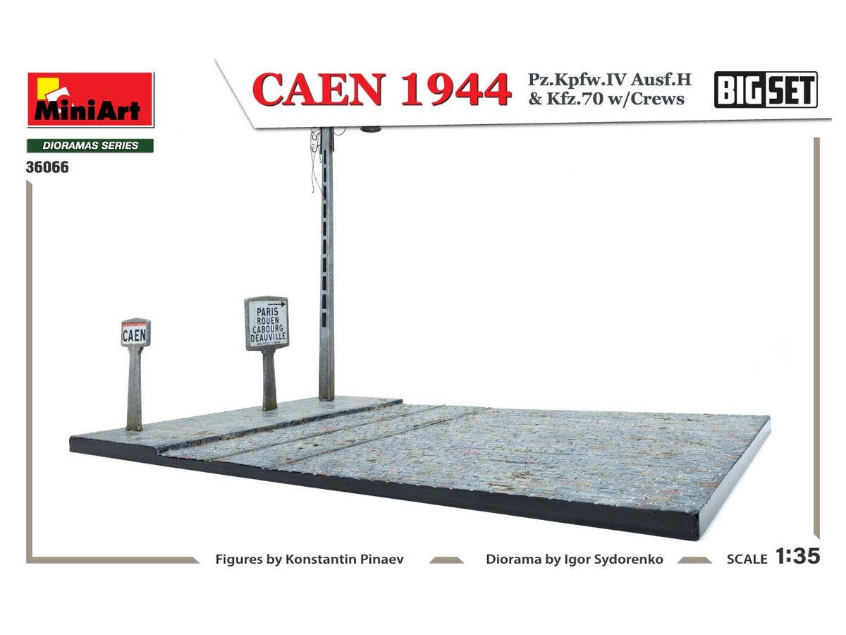 Miniart 1/35 Caen 1944: Pz.Kpfw.IV Ausf.H & Kfz.70 w/Crews. Big Set | 4820183314567