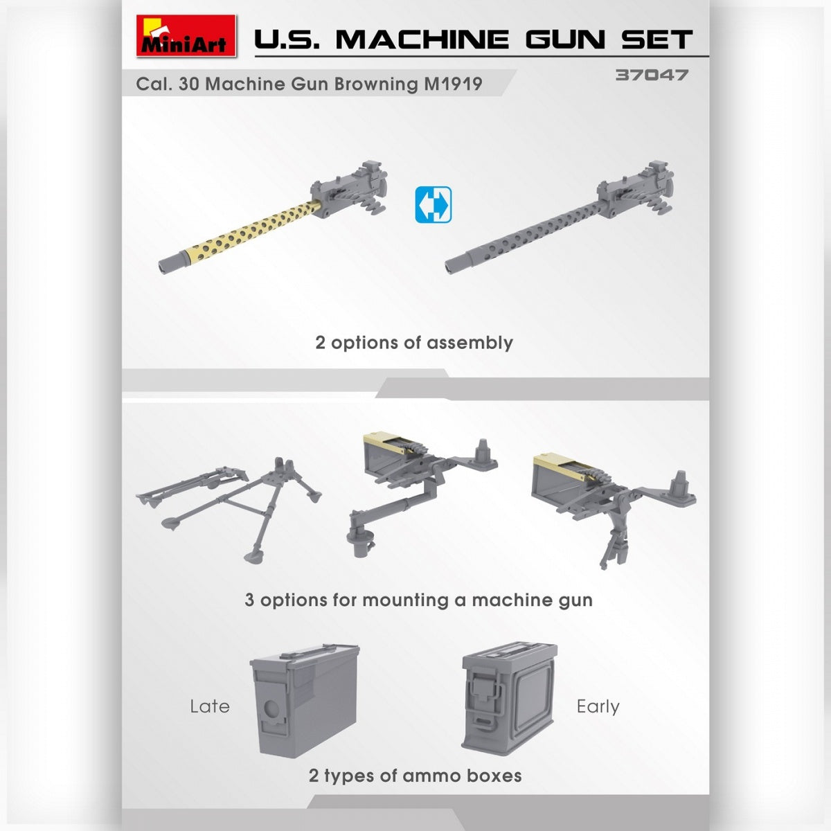 MiniArt 1/35 U.S. Machine Gun Set | 4820183311733