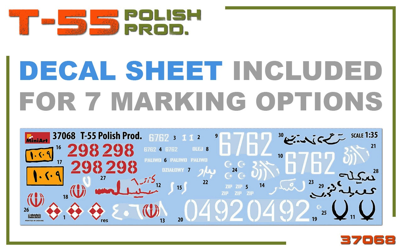MiniArt 1/35 T-55 Polish Prod. | 4820183312709
