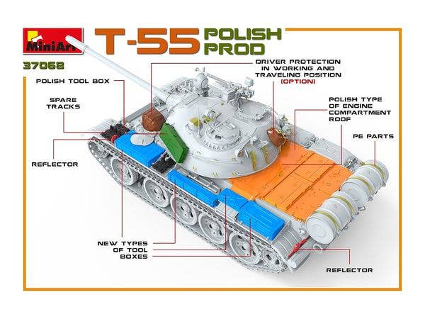MiniArt 1/35 T-55 Polish Prod. | 4820183312709