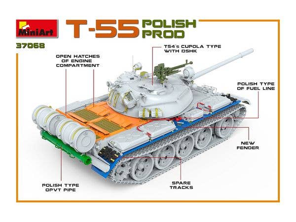 MiniArt 1/35 T-55 Polish Prod. | 4820183312709