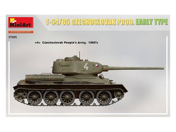 MiniArt 1/35 T-34-85 Czechoslovak Prod. Early Type Tank | 4820183313492