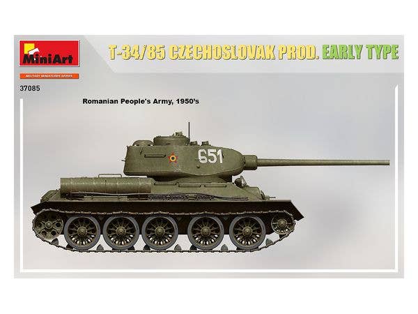 MiniArt 1/35 T-34-85 Czechoslovak Prod. Early Type Tank | 4820183313492