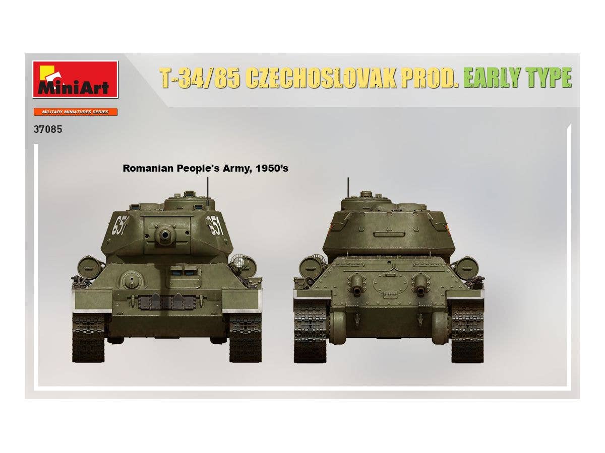MiniArt 1/35 T-34-85 Czechoslovak Prod. Early Type Tank | 4820183313492