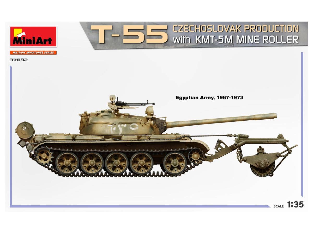 Miniart 1/35 T-55 Czechoslovak Production With KMT-5M Mine Roller | 4820183314468