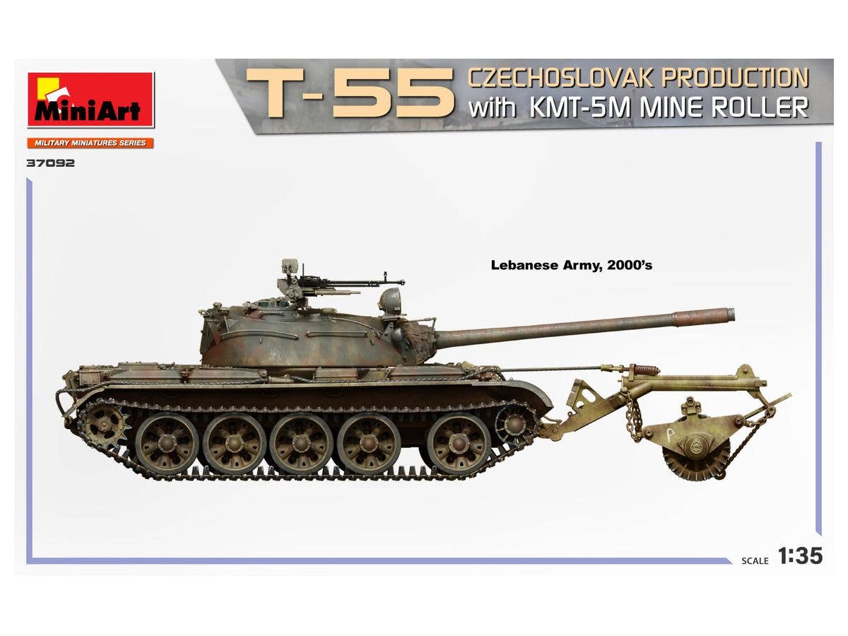 Miniart 1/35 T-55 Czechoslovak Production With KMT-5M Mine Roller | 4820183314468