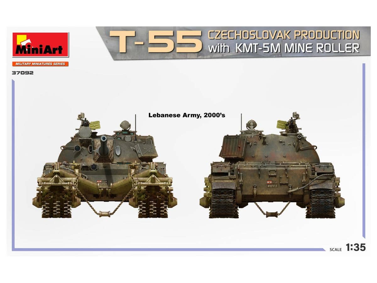 Miniart 1/35 T-55 Czechoslovak Production With KMT-5M Mine Roller | 4820183314468