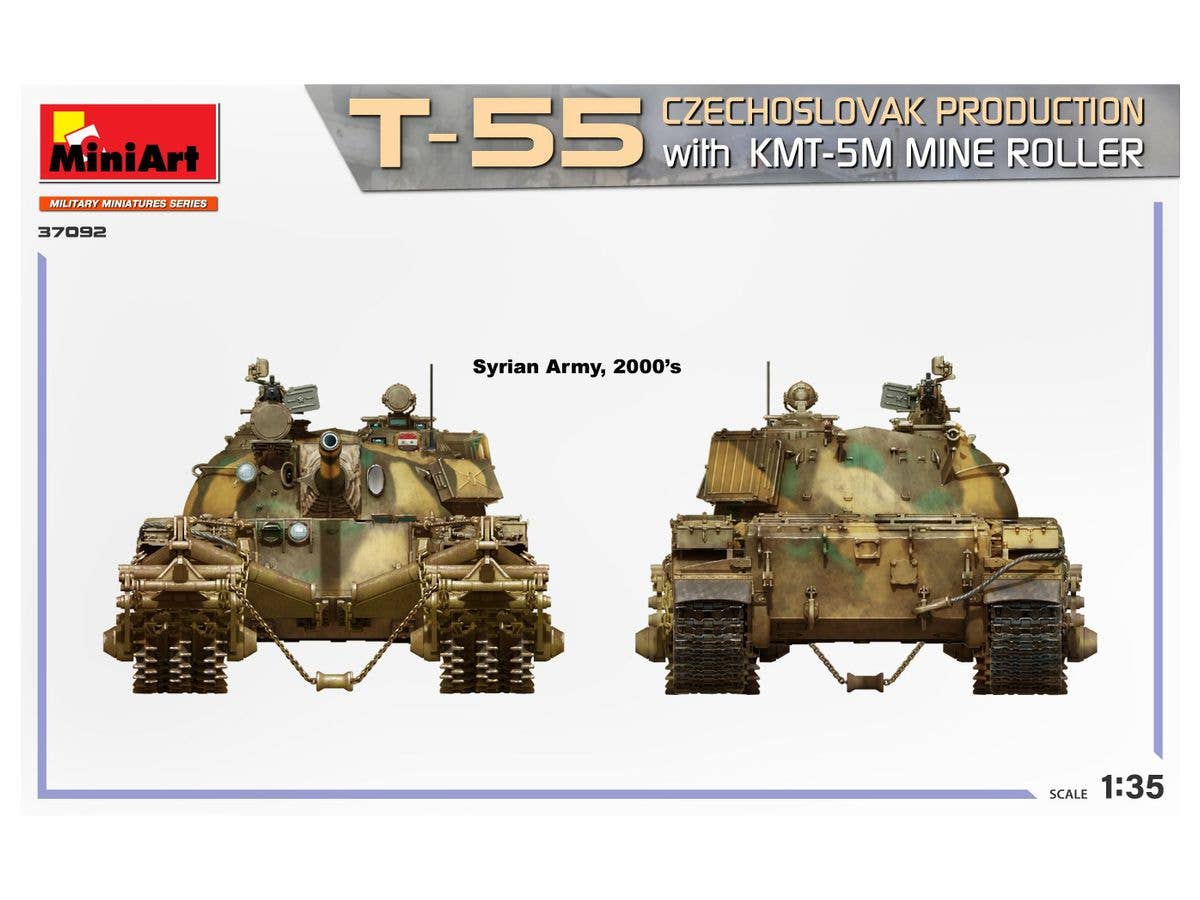 Miniart 1/35 T-55 Czechoslovak Production With KMT-5M Mine Roller | 4820183314468