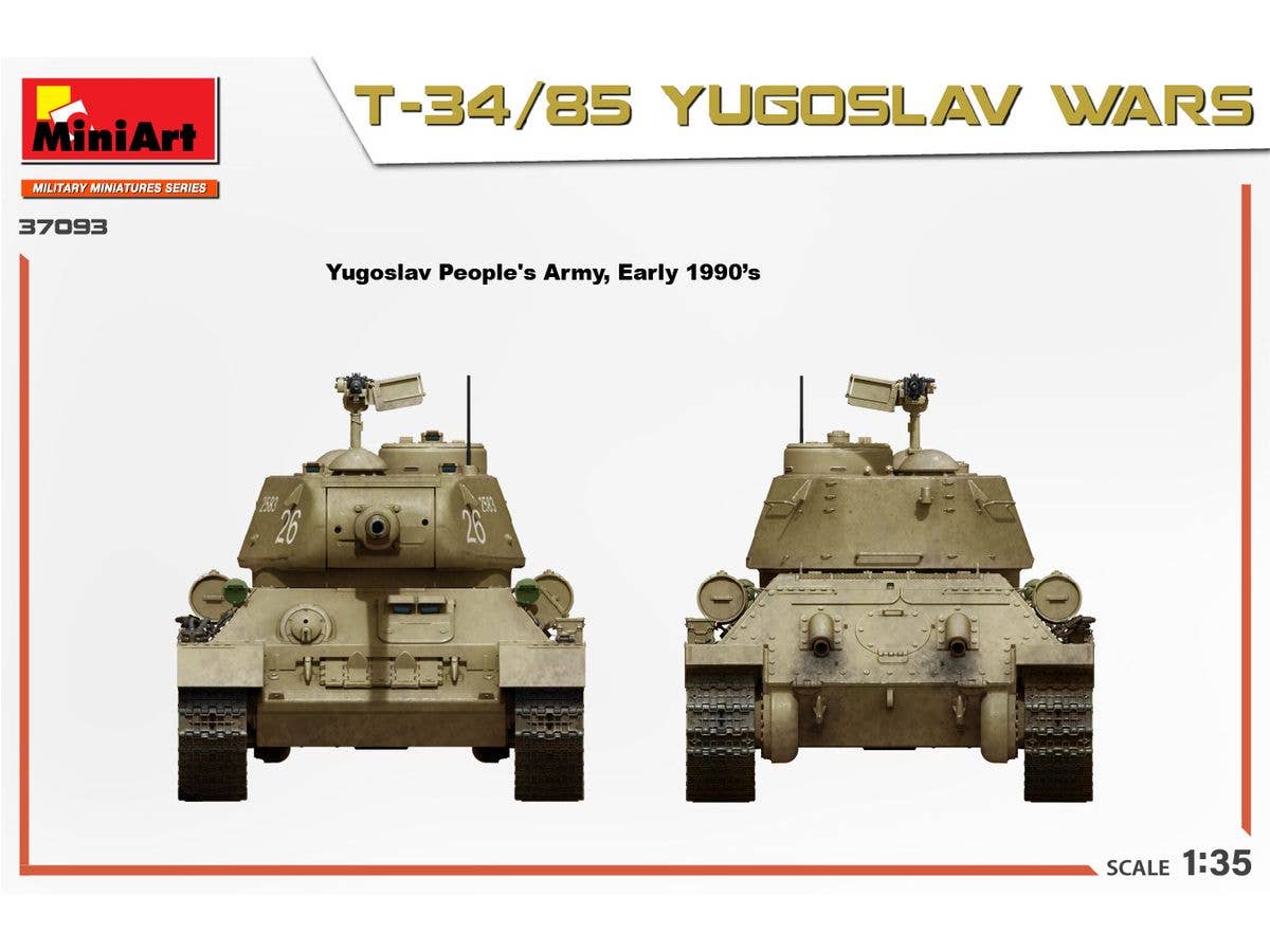 Miniart 1/35 T-34/85 Yugoslav Wars | 5905090346326