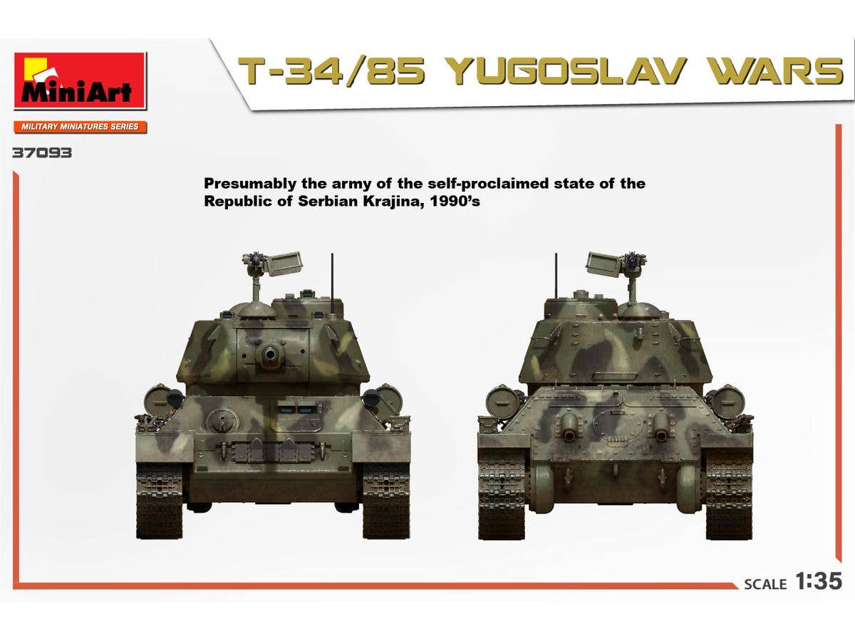 Miniart 1/35 T-34/85 Yugoslav Wars | 5905090346326