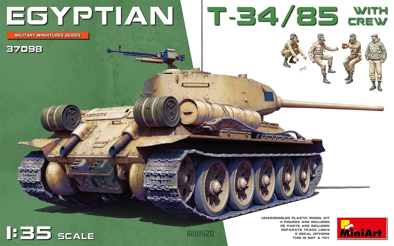 MiniArt 1/35 Egyptian T-34/85 w/crew Tank | 4820183313508