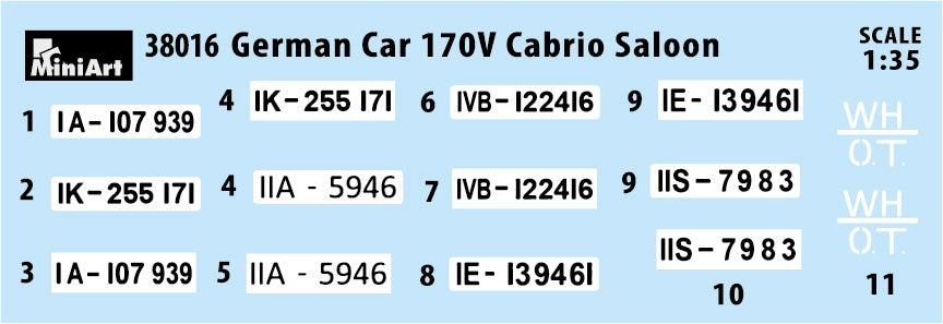 MiniArt German Car 170V Cabrio Saloon | 4820183312693