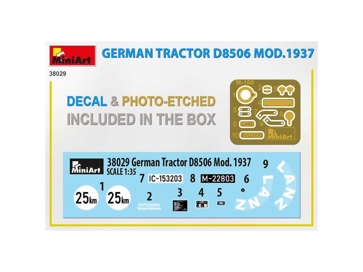 MiniArt 1/35 German Tractor D8506 Mod. 1937 | 4820183313409