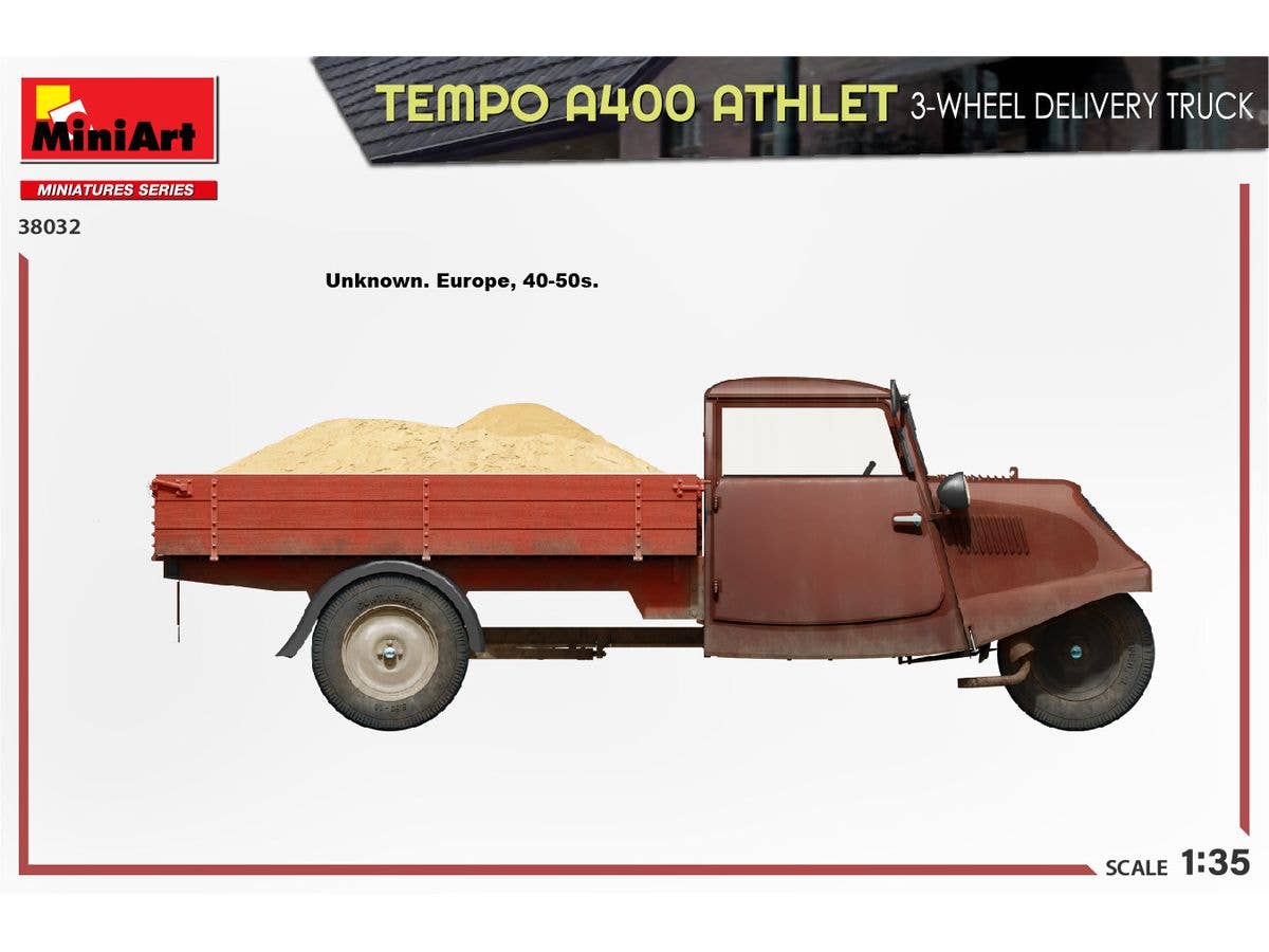 MiniArt 1/35 Tempo A400 Athlet 3-Wheel Delivery Truck | 5905090346524