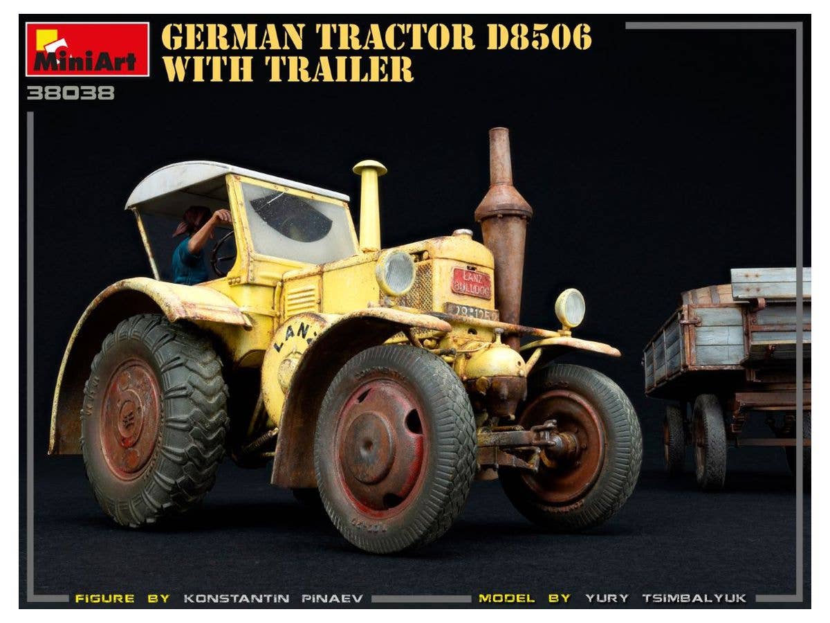 MiniArt 1/35 German Tractor D8506 with Trailer | 4820183314178