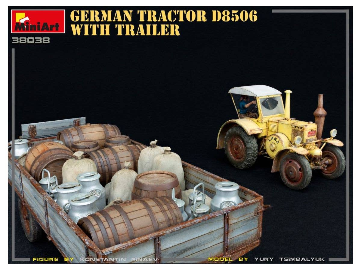 MiniArt 1/35 German Tractor D8506 with Trailer | 4820183314178