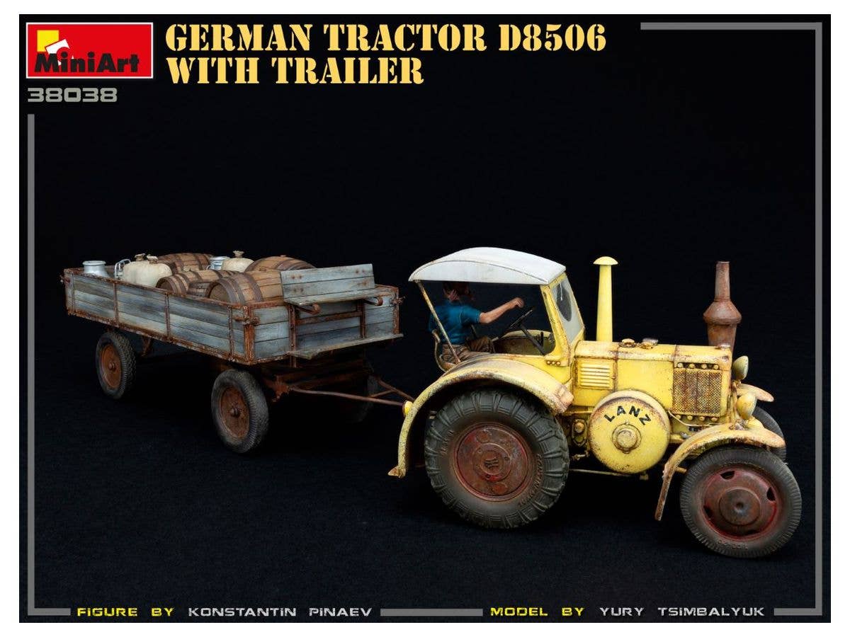 MiniArt 1/35 German Tractor D8506 with Trailer | 4820183314178