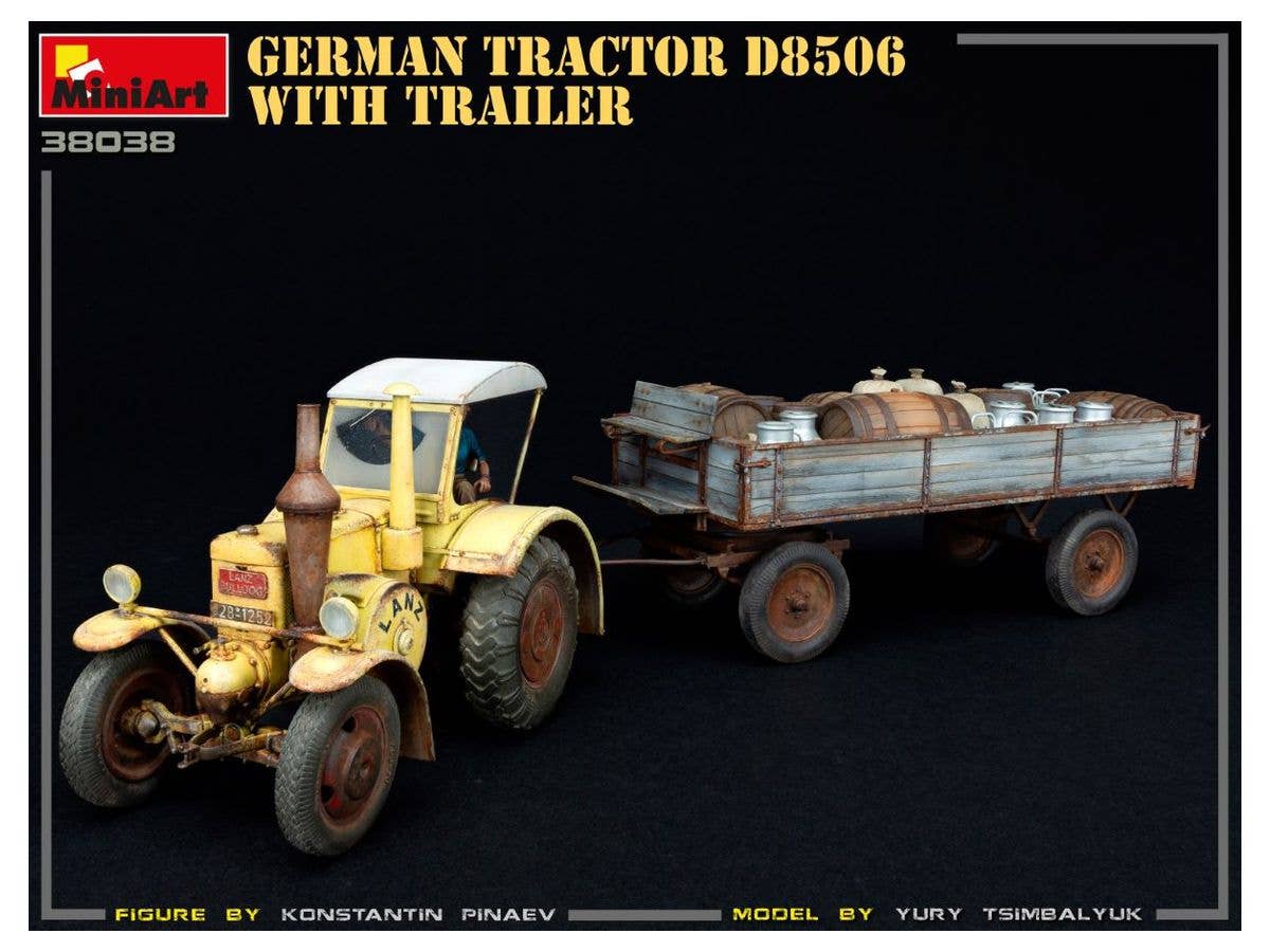 MiniArt 1/35 German Tractor D8506 with Trailer | 4820183314178