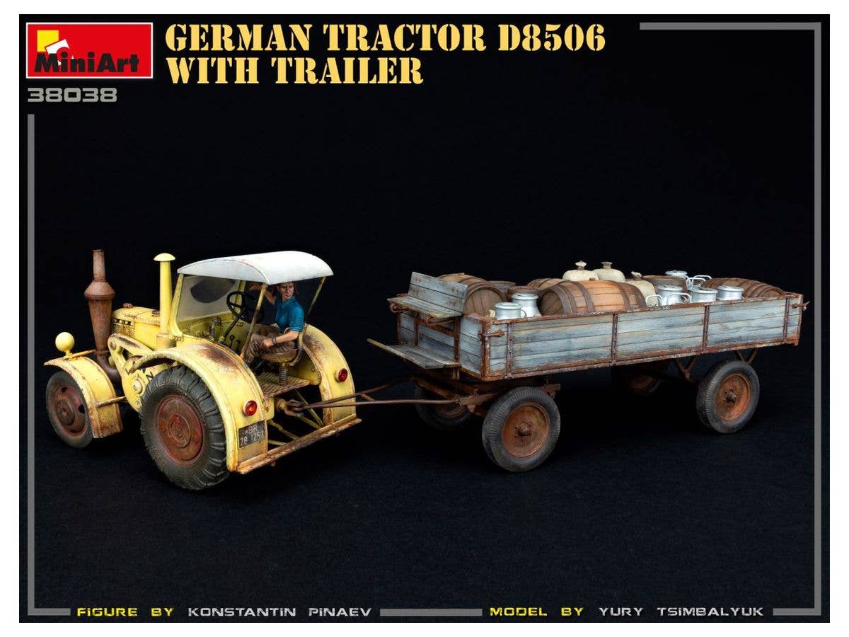 MiniArt 1/35 German Tractor D8506 with Trailer | 4820183314178