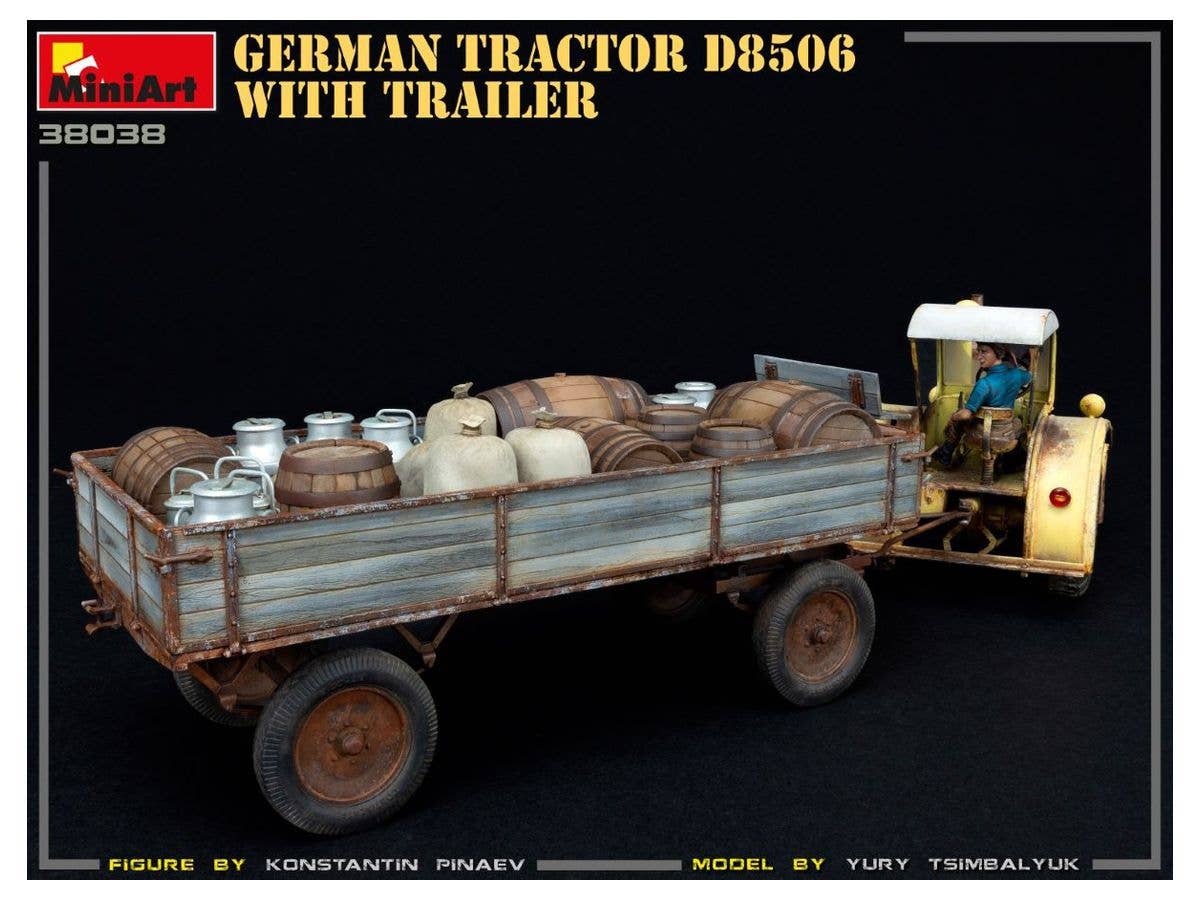 MiniArt 1/35 German Tractor D8506 with Trailer | 4820183314178
