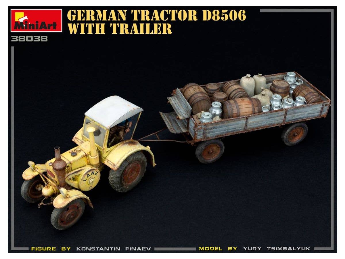 MiniArt 1/35 German Tractor D8506 with Trailer | 4820183314178