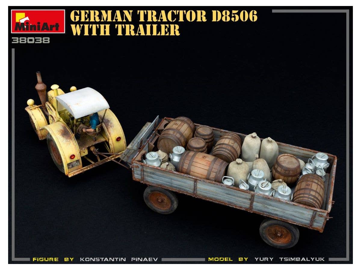 MiniArt 1/35 German Tractor D8506 with Trailer | 4820183314178