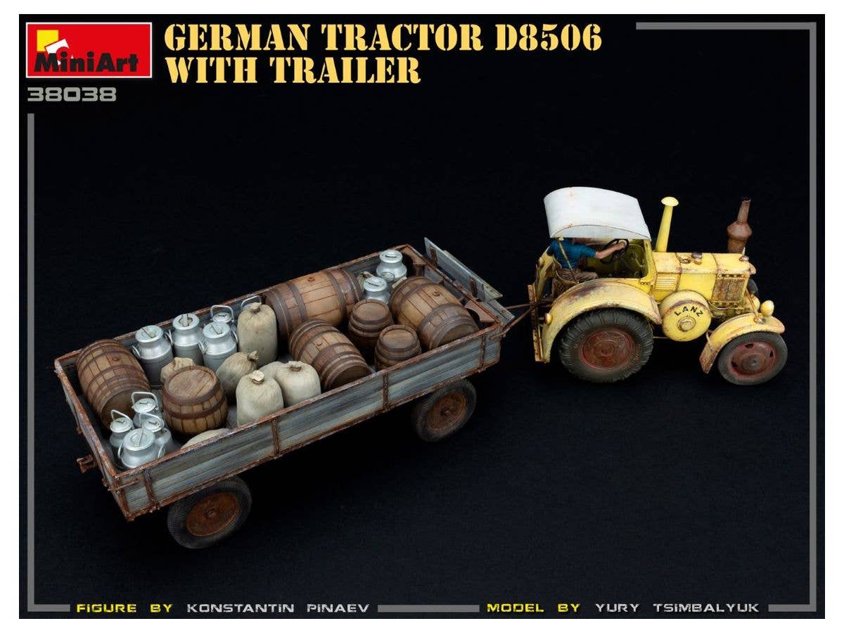 MiniArt 1/35 German Tractor D8506 with Trailer | 4820183314178