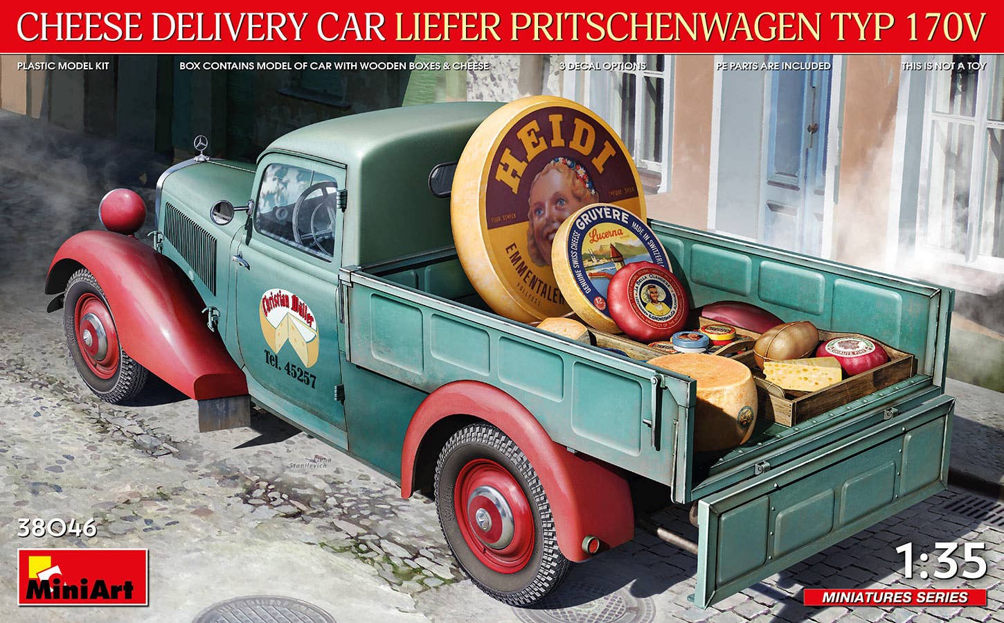 MiniArt 1/35 Cheese Delivery Car Liefer Pritschenwagen Typ 170V | 5905090346340