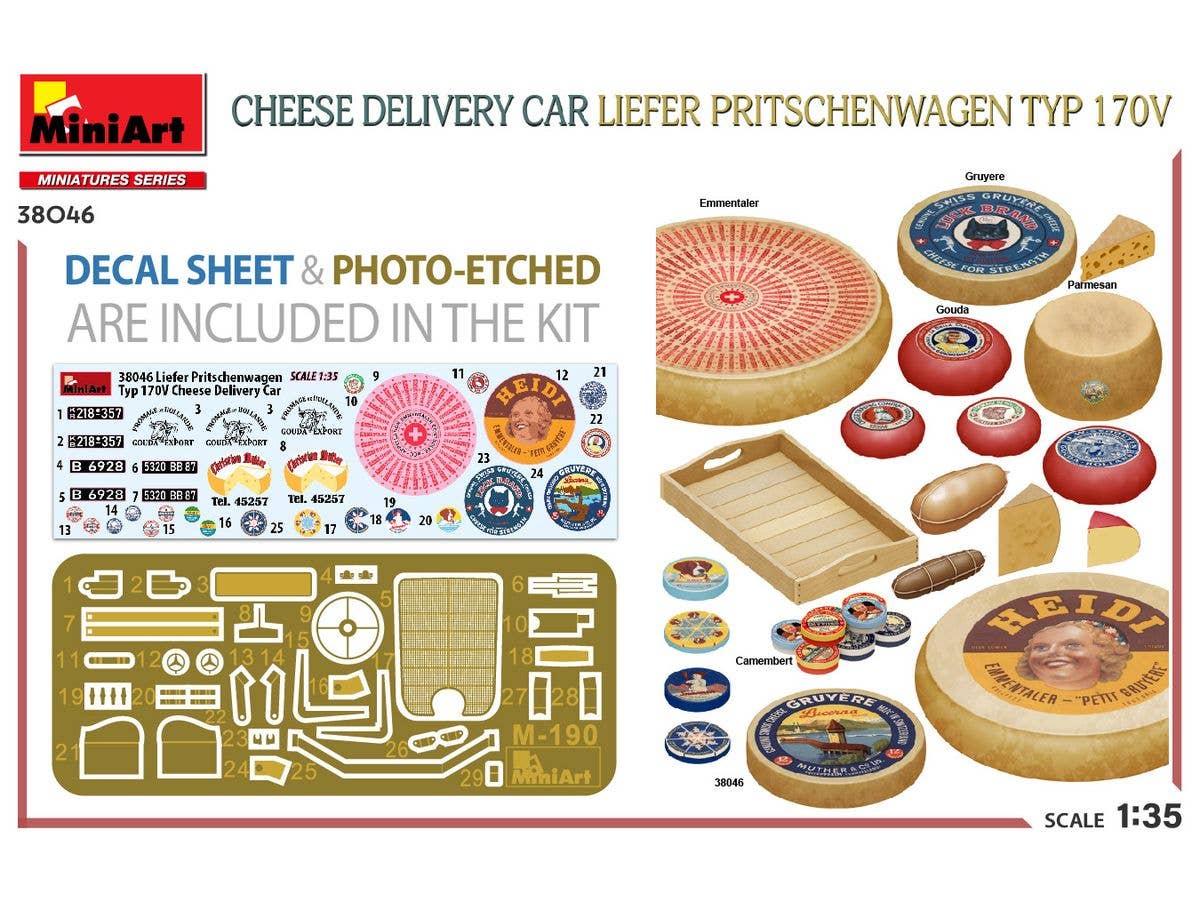 MiniArt 1/35 Cheese Delivery Car Liefer Pritschenwagen Typ 170V | 5905090346340