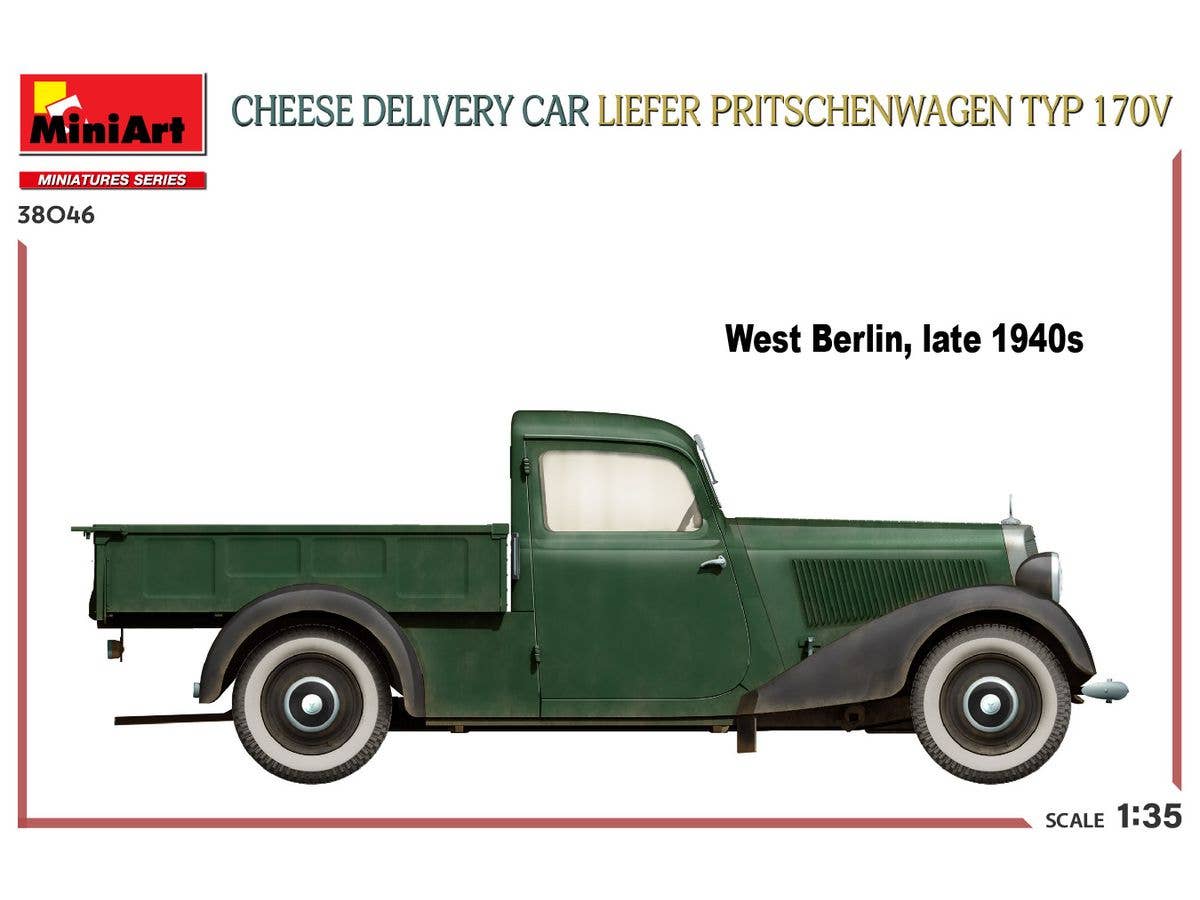 MiniArt 1/35 Cheese Delivery Car Liefer Pritschenwagen Typ 170V | 5905090346340