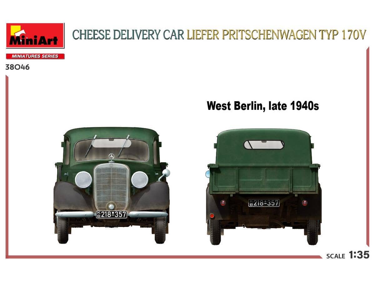 MiniArt 1/35 Cheese Delivery Car Liefer Pritschenwagen Typ 170V | 5905090346340