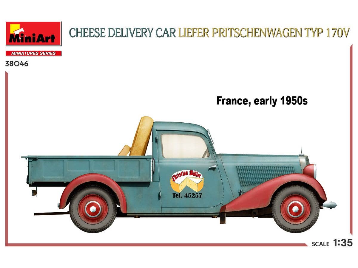 MiniArt 1/35 Cheese Delivery Car Liefer Pritschenwagen Typ 170V | 5905090346340