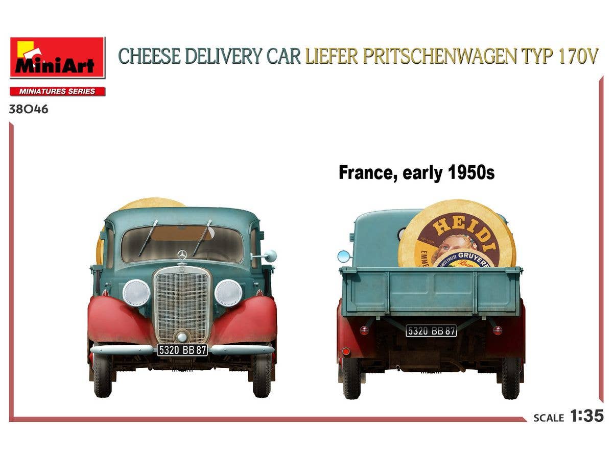 MiniArt 1/35 Cheese Delivery Car Liefer Pritschenwagen Typ 170V | 5905090346340