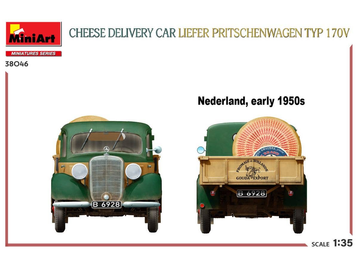 MiniArt 1/35 Cheese Delivery Car Liefer Pritschenwagen Typ 170V | 5905090346340