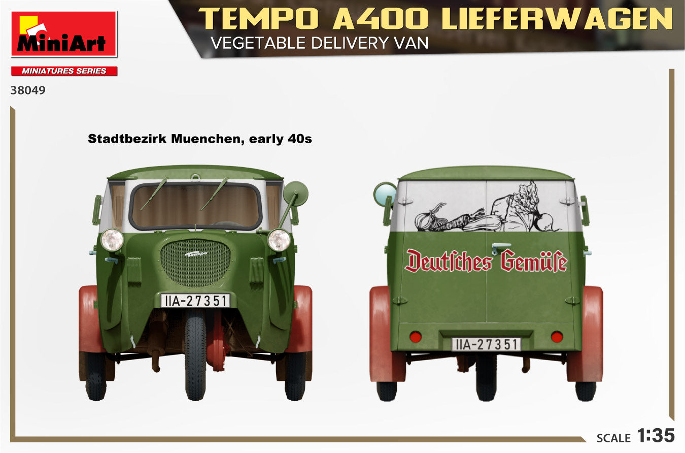 MiniArt 1/35 Tempo A400 Lieferwagen. Vegetable Delivery Van