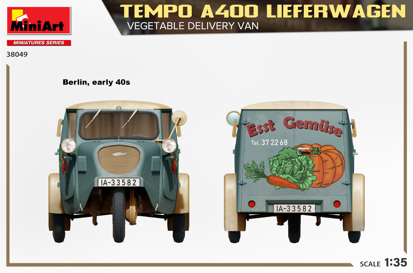 MiniArt 1/35 Tempo A400 Lieferwagen. Vegetable Delivery Van