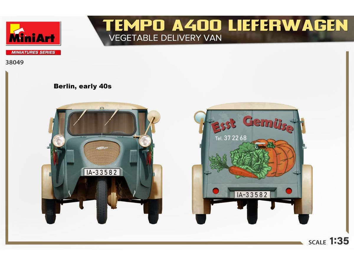 MiniArt 1/35 Tempo A400 Lieferwagen. Vegetable Delivery Van | 5905090346364