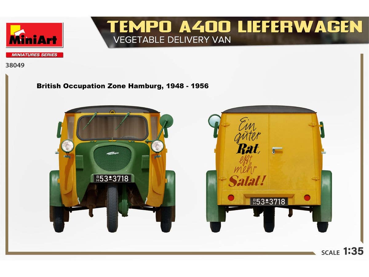 MiniArt 1/35 Tempo A400 Lieferwagen. Vegetable Delivery Van | 5905090346364