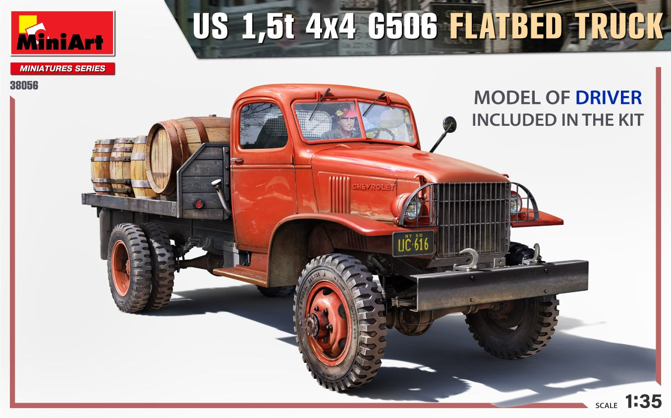 Miniart 1/35 US 1.5T 4X4 G506 Flatbed Truck | 4820183314505