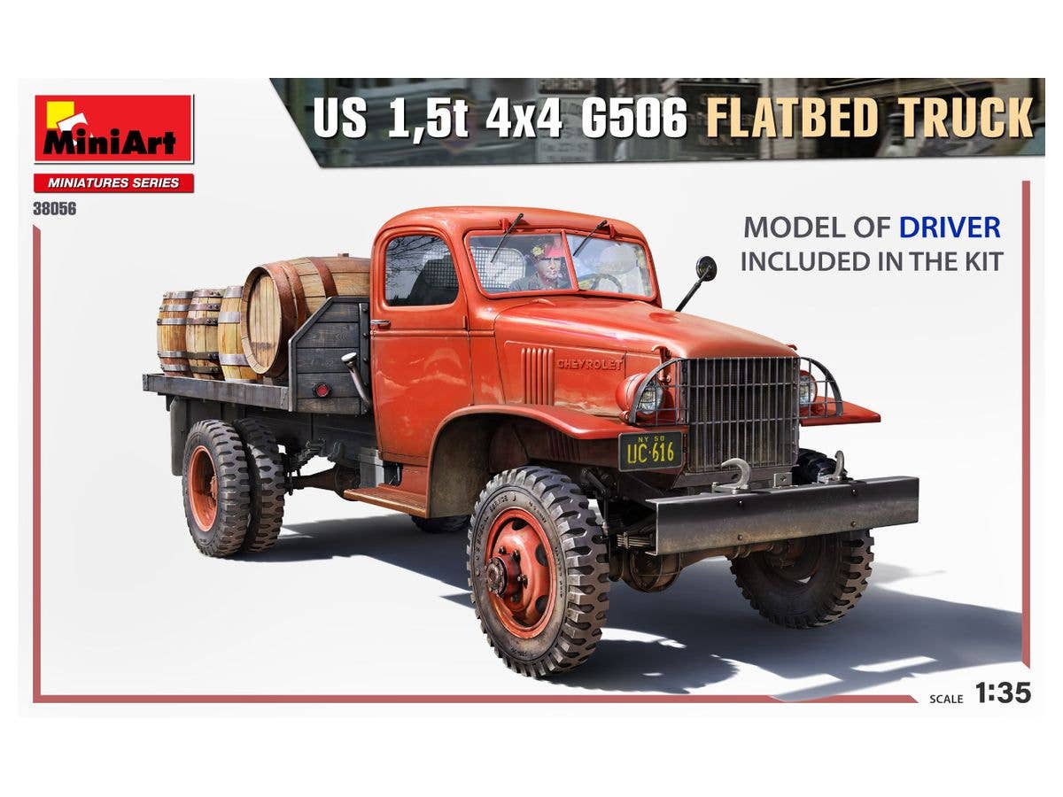 Miniart 1/35 US 1.5T 4X4 G506 Flatbed Truck | 4820183314505