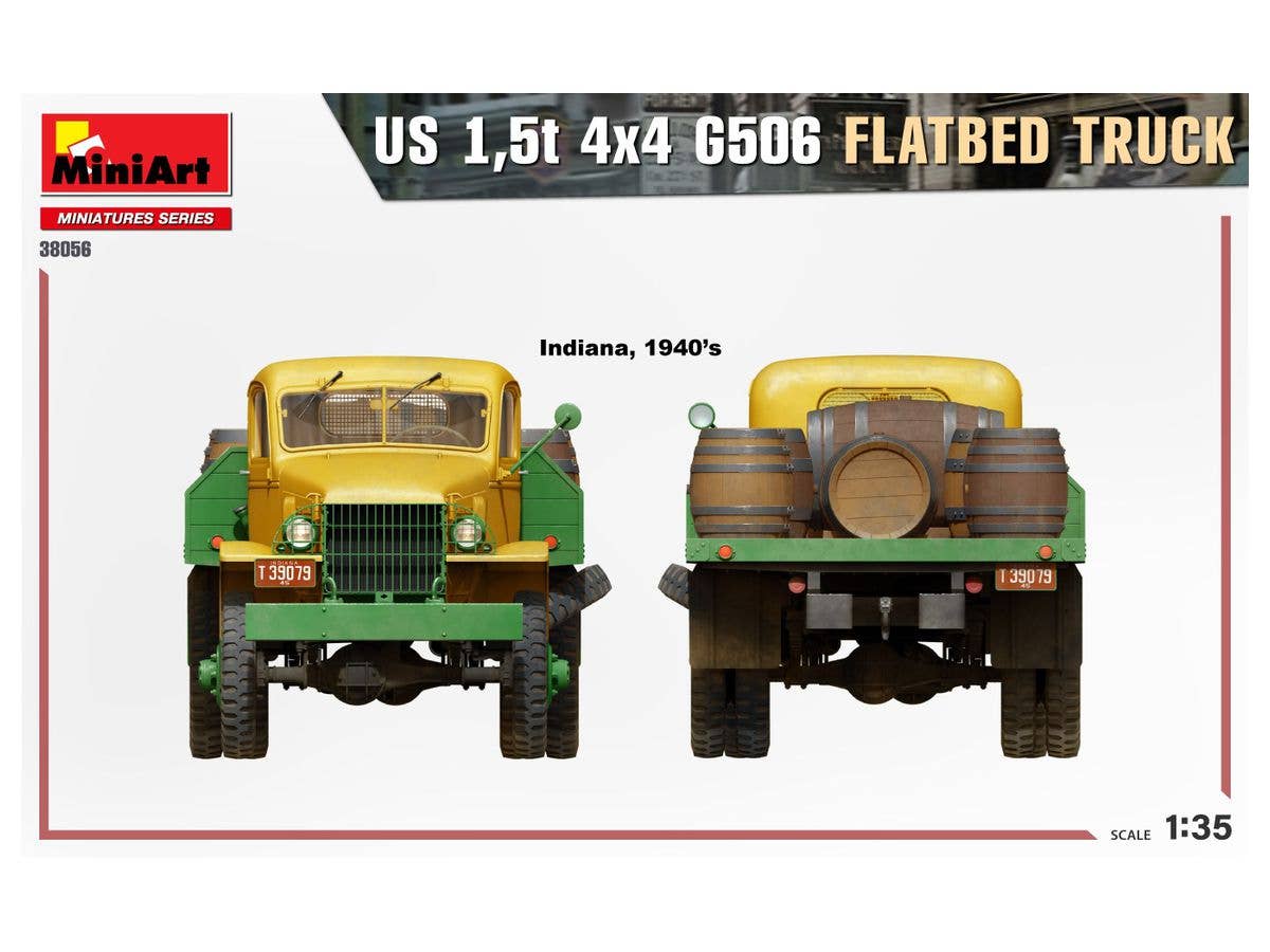 Miniart 1/35 US 1.5T 4X4 G506 Flatbed Truck | 4820183314505