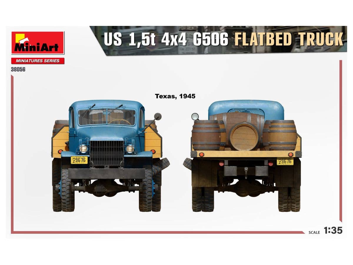 Miniart 1/35 US 1.5T 4X4 G506 Flatbed Truck | 4820183314505