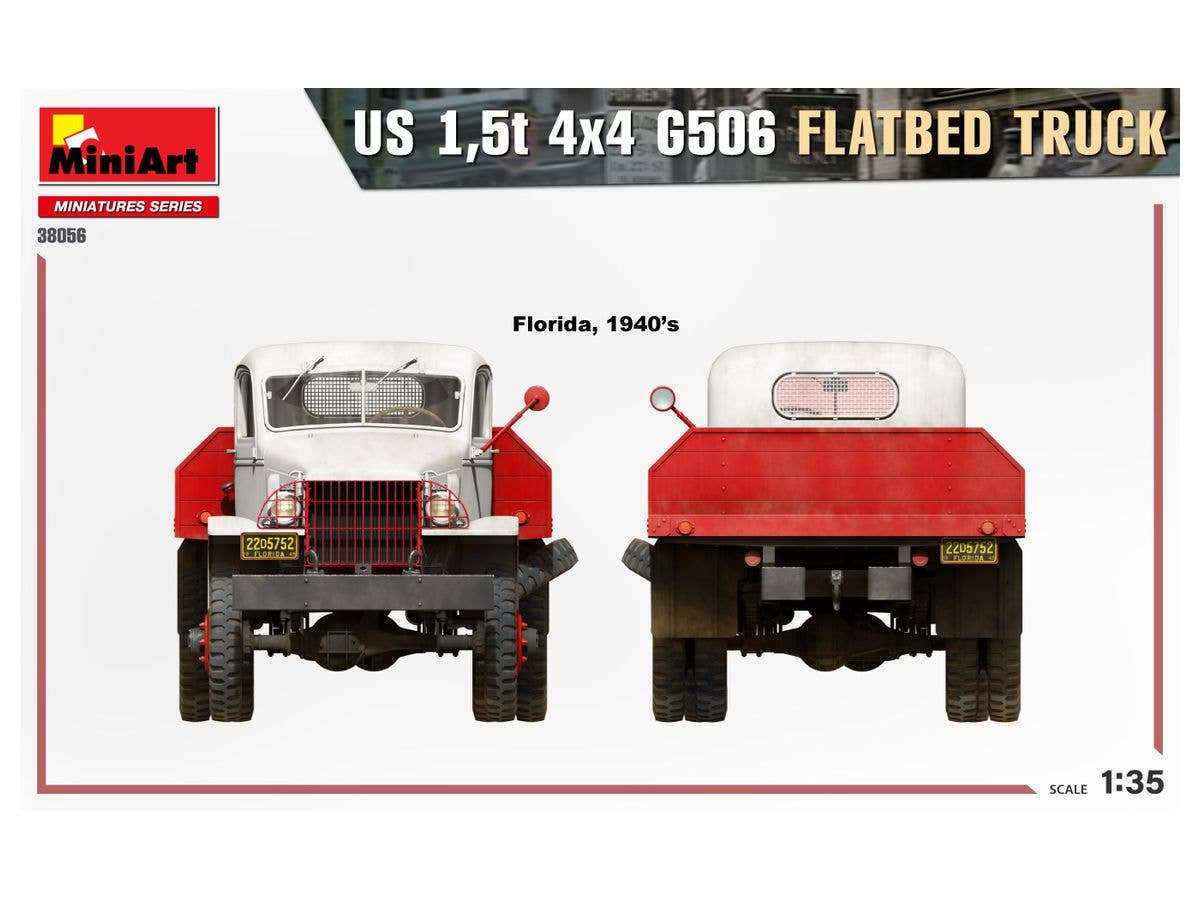 Miniart 1/35 US 1.5T 4X4 G506 Flatbed Truck | 4820183314505