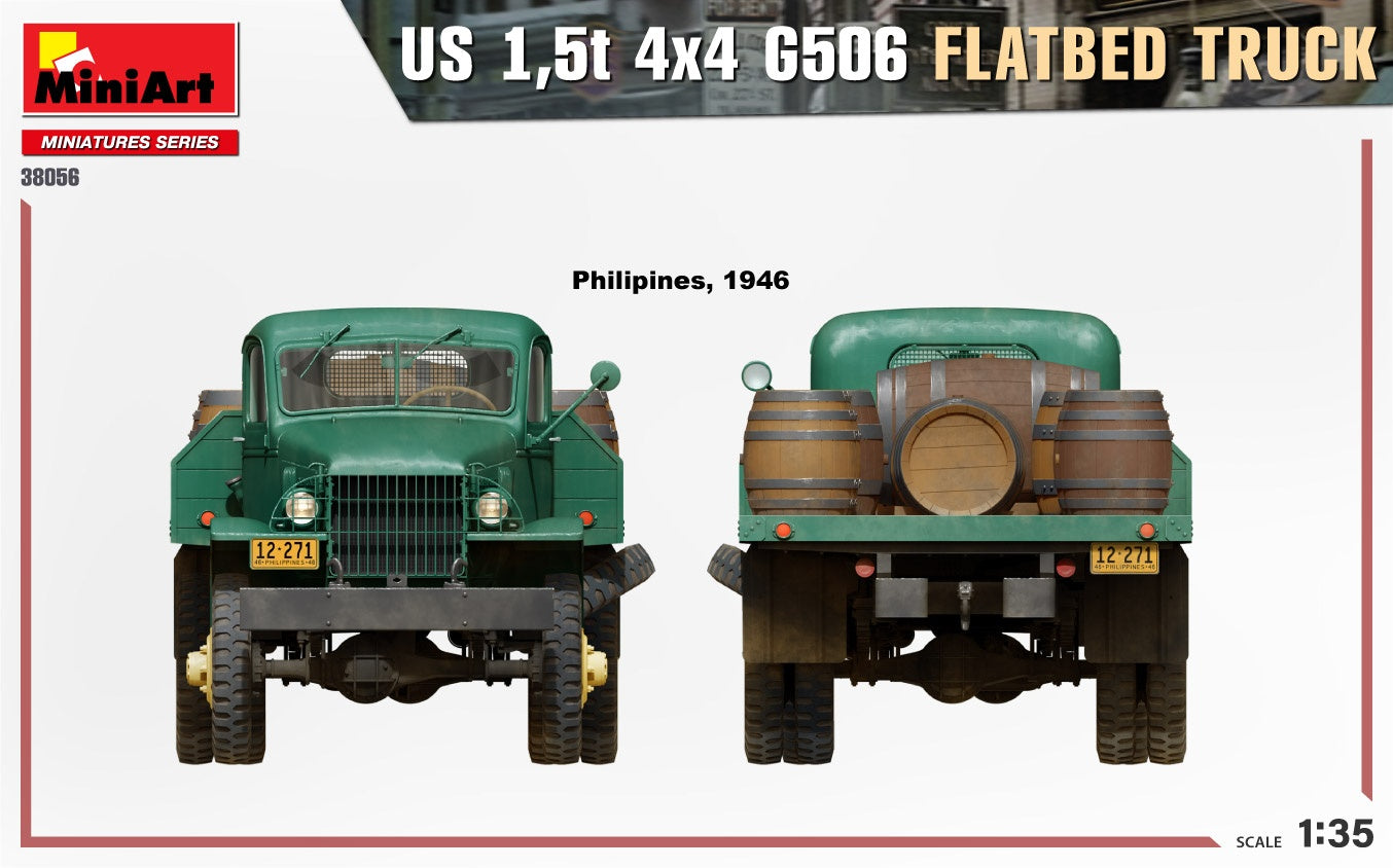Miniart 1/35 US 1.5T 4X4 G506 Flatbed Truck | 4820183314505